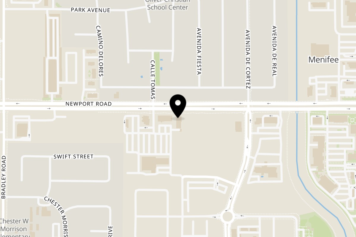 Map showing the location of Fishbone Seafood - Menifee on 27311 Newport Rd Suite 310 in Menifee